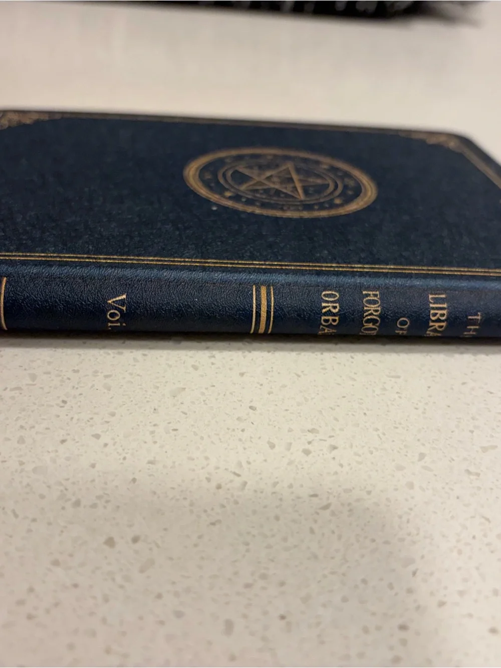 Amazon Navy Blue Tablet Folio Case with Gold Embossed Design